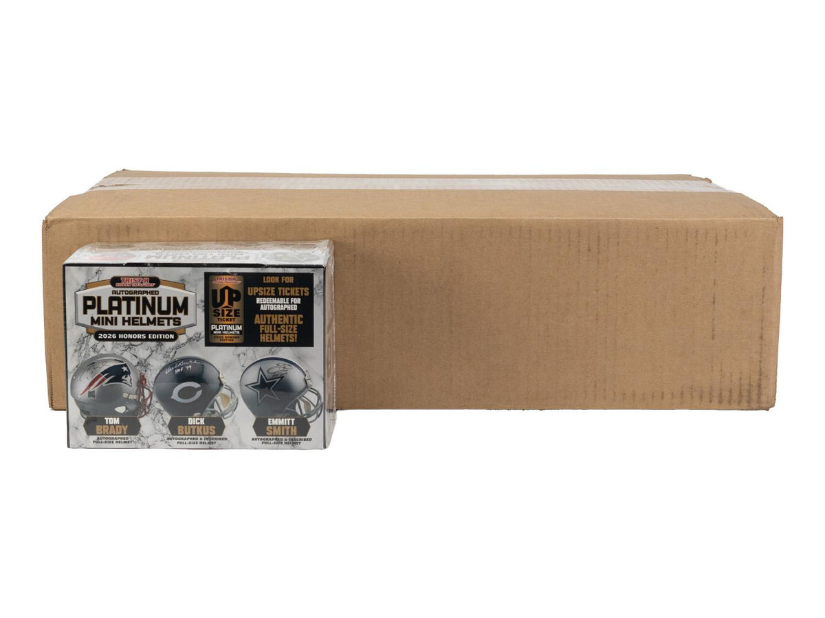 2026 TriStar Autographed Platinum Football Mini Helmets Honors Edition Hobby 8-Box Case