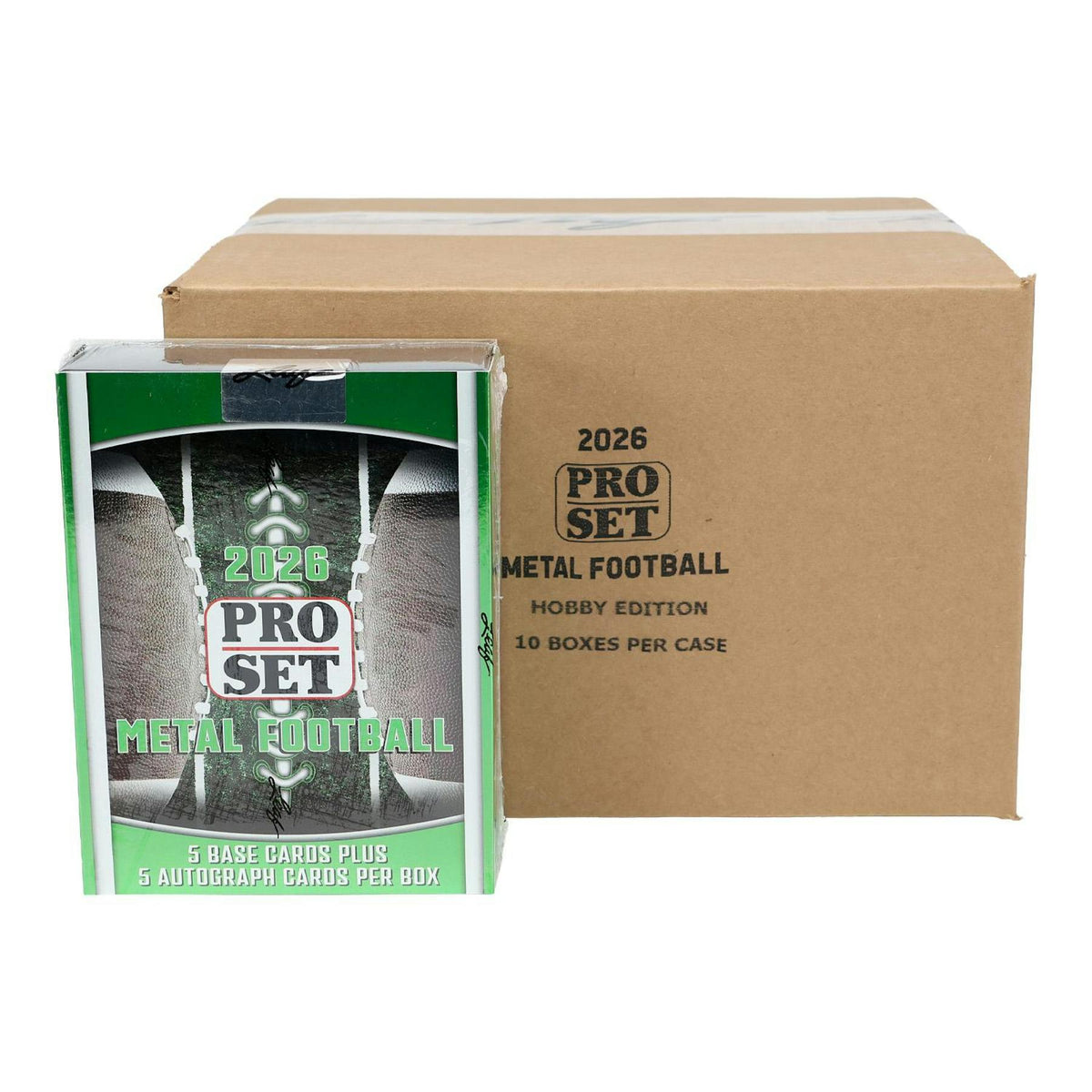 2026 Leaf Pro Set Metal Football Hobby 10-Box Case