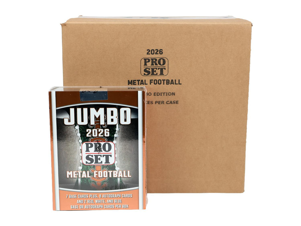 2026 Leaf Pro Set Metal Football Hobby Jumbo 8-Box Case
