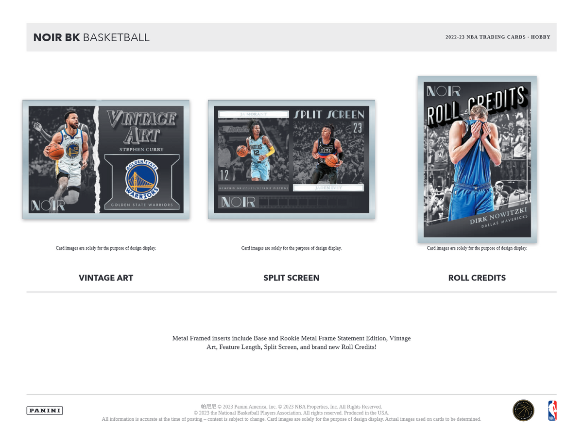 2022-23 Panini Noir Basketball Hobby 4 Box Case