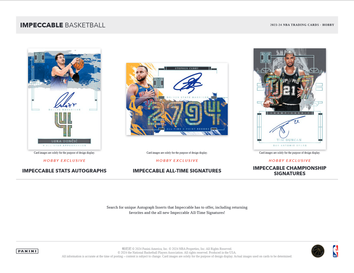 2023-24 Panini Impeccable Basketball Hobby 3 Box Case