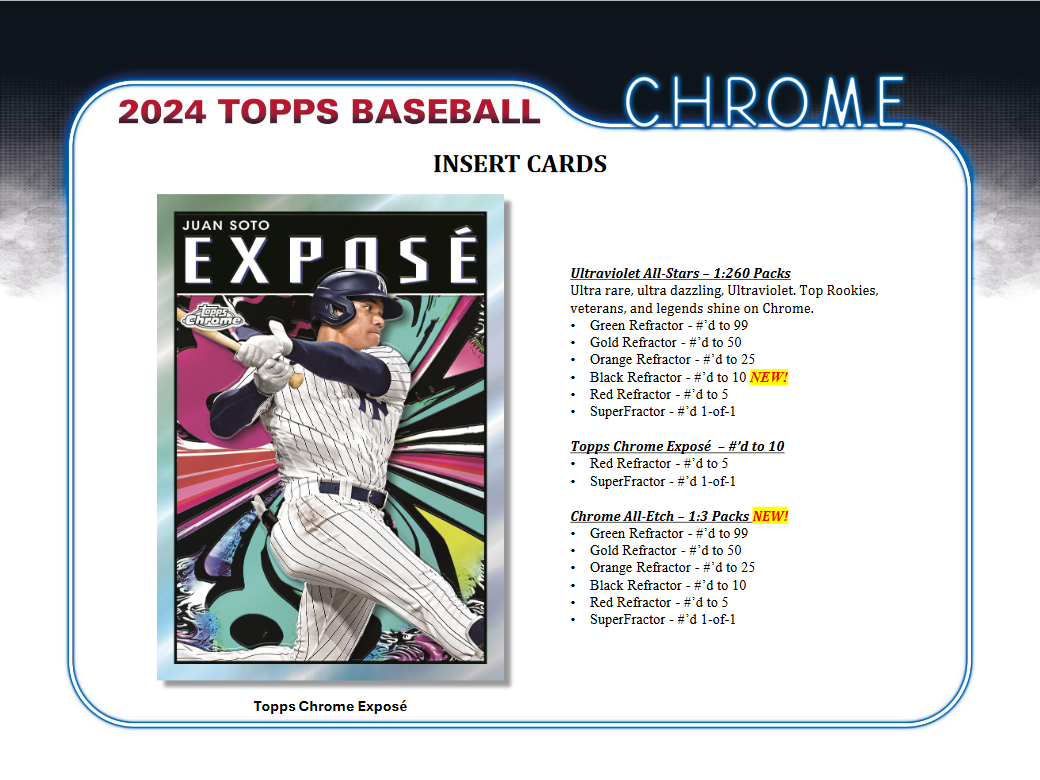 2024 Topps Chrome Baseball Jumbo 8 Box Case