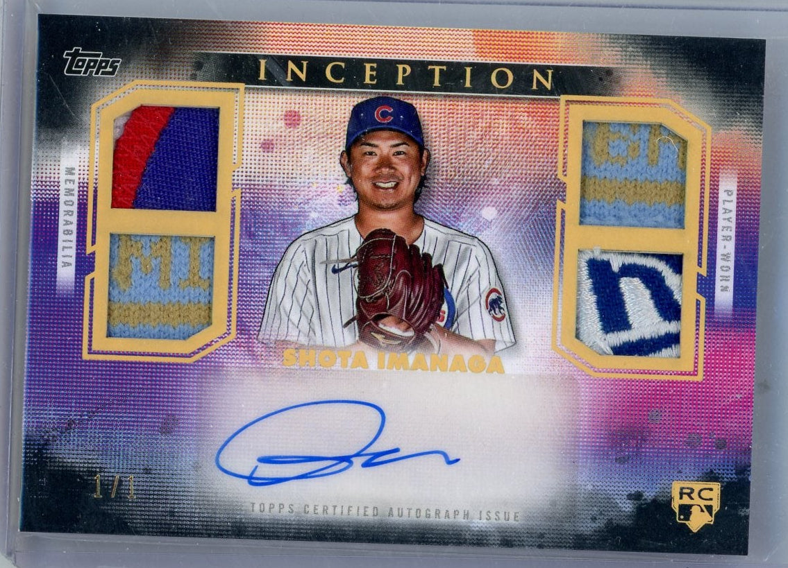 Shota Imanaga 2024 Topps Inception RPA #'d 1/1