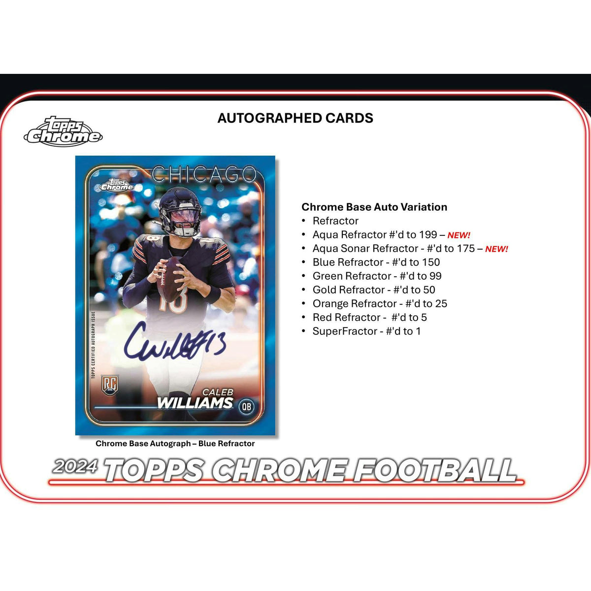 2024 Topps Chrome Football Mega 20-Box Case