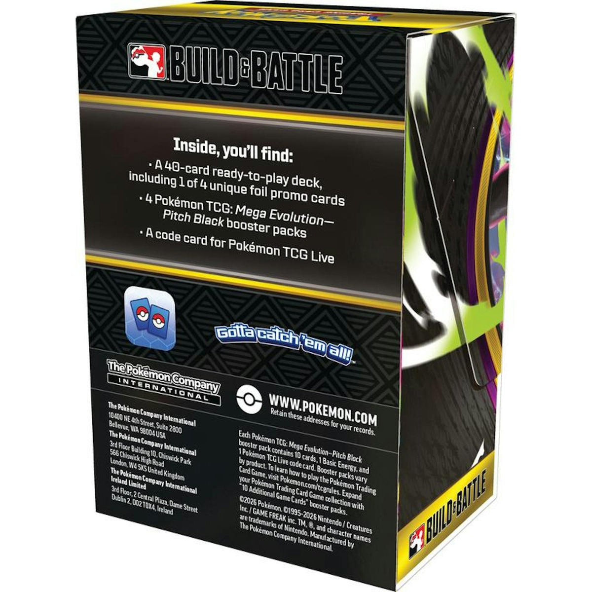 Pokemon Mega Evolution: Pitch Black Build & Battle 6-Box Case